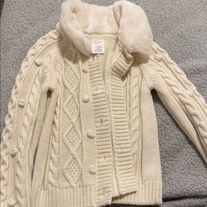 Gymboree Cream Cable Knit Kids Jacket